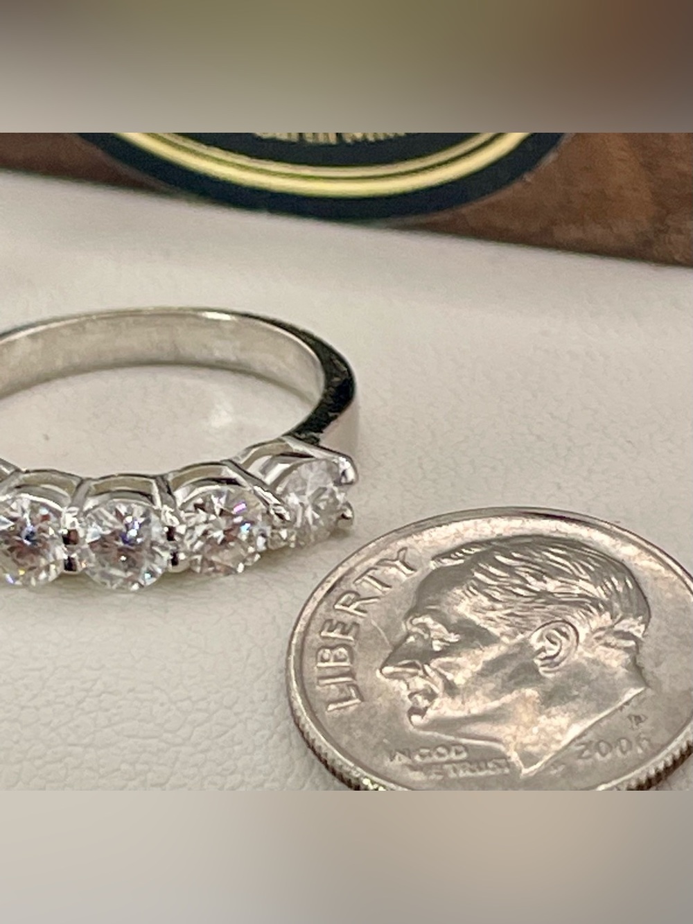 Certified 1.5ct Diamond Ring White Diamonds. Sterling Silver 925 - Picture 6 of 9